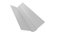 Планка ендовы верхней фигурной 100x100 0,45 Drap ST с пленкой RAL 9003 сигнальный белый (3м)