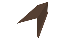 Планка конька односкатной кровли 180x160 0,45 Drap TR lite RAL 8017 шоколад (2м)