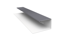 Планка П-образная завершающая сложная Корабельная Доска Grand Line 0,45 Drap RAL 7004 сигнальный серый (2м)