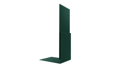 Планка приемная оконная 0,45 PE-Double с пленкой RAL 6005 зеленый мох (2м)