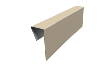 Планка приемная оконная фибросайдинга 0,5 Satin с пленкой RAL 1015 светлая слоновая кость (3м)