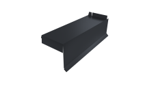 Планка торцевая сегментная Квадро профи Правая стартовая 0,5 Satin Matt TX RAL 7024 мокрый асфальт