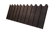 Профнастил С8A v01 фигурный 0,45 Print-Double Elite с пленкой Antique Wood