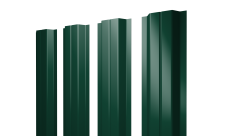 Штакетник П-образный A с прямым резом Grand Line 0,5 Satin Matt TX RAL 6005 зеленый мох