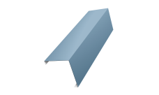 Декоративная накладка на столб универсальная угловая 60х60 для забора жалюзи 0,45 Drap TX RAL 5024 пастельно-синий (2м)