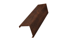 Декоративная накладка на столб универсальная угловая 62х55 для забора жалюзи Grand Line 0,45 Print Premium Cherry Wood Dark FTC (3м)