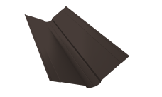 Планка ендовы верхней фигурной 150х150 Grand Line 0,45 Drap ТХ RR 32 темно-коричневый (2м)