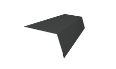 Планка карнизная для мягкой кровли 100х65 Grand Line 0,5 Satin с пленкой RAL 7016 антрацитово-серый (2м)