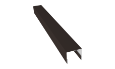Планка П-образная заборная 24 Grand Line 0,5 Satin Matt TX RR 32 темно-коричневый (2м)