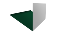 Планка примыкание верхнее к трубе фальц Grand Line 0,45 PE с пленкой RAL 6005 зеленый мох (2м)