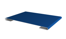 Планка стыковочная 0,5 Satin с пленкой RAL 5005 сигнальный синий (2м)