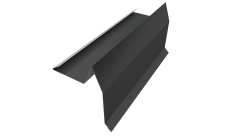 Планка торцевая для шифера 0,45 PE с пленкой RAL 7016 антрацитово-серый (2м)