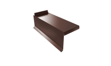 Планка торцевая сегментная Квадро профи Левая 0,5 Satin Matt TX RAL 8017 шоколад