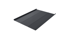 Фальц двойной стоячий Line Grand Line 0,7 PE с пленкой на замках RAL 7024 мокрый асфальт