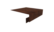 Планка околооконная сложная Блок-Хаус new Grand Line 250х50х27 (j-фаска) 0,45 Print-Double Premium Cherry Wood Dark F (3м)