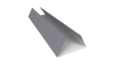 Планка стыковочная составная нижняя Экобрус Grand Line 0,45 PE с пленкой RAL 7004 сигнальный серый (2м)