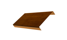 Ламель обратная стартовая/финишная забора жалюзи Texas 50мм для калиток и ворот (с заполнением ламелями 150) 0,45 Print Premium Golden Wood Intense FTC