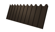 Профнастил С8A v01 фигурный Grand Line 0,45 Drap-double TX RR 32 темно-коричневый