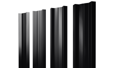 Штакетник М-образный A с прямым резом Grand Line 0,45 Drap TR RAL 9005 черный