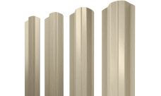 Штакетник М-образный B фигурный Grand Line 0,45 Print Elite Milky Wood TwinColor