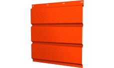 Софит металлический Классик v01 Grand Line полная перфорация 0,45 PE с пленкой RAL 2004 оранжевый