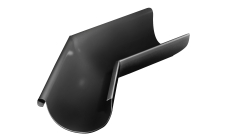 Угол желоба внешний Grand Line ПУ 135гр 125мм RAL 9005 черный