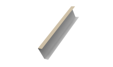 Декоративная накладка на столб универсальная 60х60 для забора жалюзи Grand Line 0,45 Drap TX RAL 1015 светлая слоновая кость (1,8м)