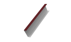 Декоративная накладка на столб универсальная 60х60 для забора жалюзи Grand Line 0,45 PE RAL 3005 красное вино (3м)