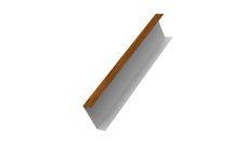 Декоративная накладка на столб универсальная 62х55 для забора жалюзи 0,45 Print-double Elite Golden Wood (3м)