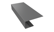 J-Профиль 18мм 0,45 PE с пленкой RAL 9006 бело-алюминиевый (2м)