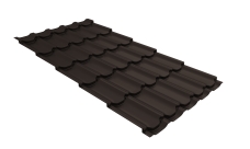 Металлочерепица "Квинта плюс" ("Kvinta plus") 0,5 PurLite Matt RR 32 темно-коричневый