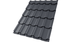 Профиль волновой "Квинта плюс" ("Kvinta plus") 0,45 PE RAL 7024 мокрый асфальт