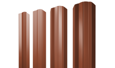 Штакетник М-образный A фигурный Grand Line 0,5 Satin Matt RAL 8004 терракота