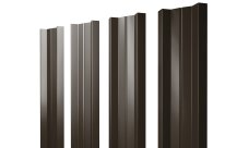 Штакетник М-образный A с прямым резом Grand Line 0,45 Drap TR RR 32 темно-коричневый