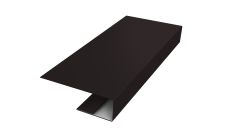 J-Профиль 12мм 0,45 PE с пленкой RAL 9005 черный (3м)