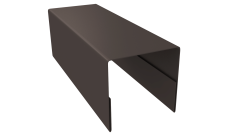 Планка П-образная заборная 20 0,45 PE-Double с пленкой RR 32 темно-коричневый (2,5м)