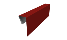 Планка приемная оконная фибросайдинга 0,5 Satin с пленкой RAL 3011 коричнево-красный (2м)