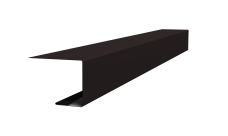 Планка завершающая фальц 0,5 Satin Matt RAL 9005 черный (2м)