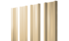 Штакетник М-образный A с прямым резом Grand Line 0,45 PE RAL 1014 слоновая кость