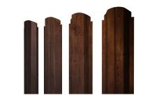 Штакетник П-образный A фигурный Grand Line 0,45 Print Premium Cherry Wood Fresh TwinColor