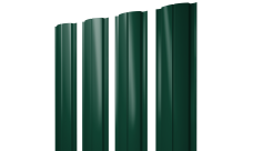 Штакетник Полукруглый Slim с прямым резом Grand Line 0,45 PE RAL 6005 зеленый мох