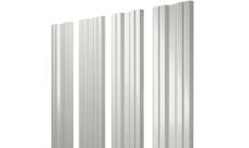 Штакетник Твин с прямым резом Grand Line 0,45 Драп RAL 9003 сигнальный белый