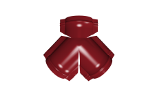 Тройник Y малого конька полукруглого 0,45 PE с пленкой RAL 3003 рубиново-красный