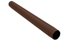 Труба круглая соединительная GL PU Matt 90 мм 1 м RAL 8017 шоколад