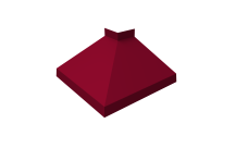 Угол отлива внешний 100 0,45 PE с пленкой RAL 3003 рубиново-красный