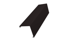 Декоративная накладка на столб универсальная угловая 60х60 для забора жалюзи Grand Line 0,45 Drap TX RAL 9005 черный (2м)