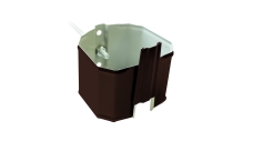 Кронштейн трубы на кирпич прямоугольный Vortex в1 RAL 8017