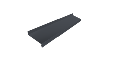 Отлив простой 100 Grand Line 0,5 Atlas X с пленкой RAL 7024 мокрый асфальт (3м)