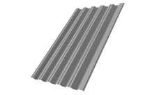 Профнастил НС35R 0,45 PE RAL 9006 бело-алюминиевый