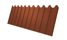 Профнастил С8A v01 фигурный 0,5 Satin RAL 8004 терракота